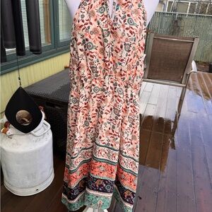 Floral Halter Neck Dress